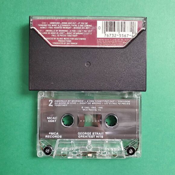 George Strait Greatest Hits Cassette MCA 1985 - Picture 2 of 2